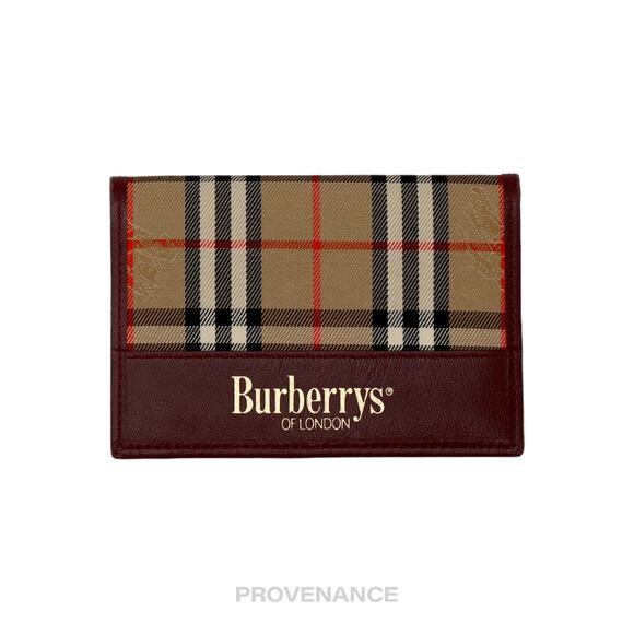 🔴 Burberry Pocket Organizer Card Wallet - Nova Check - Picture 1 of 5